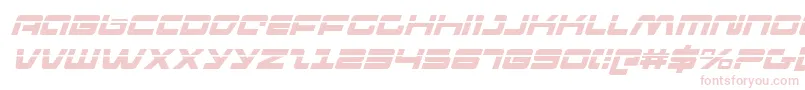 PulseRifleLaserItalic-Schriftart – Rosa Schriften auf weißem Hintergrund