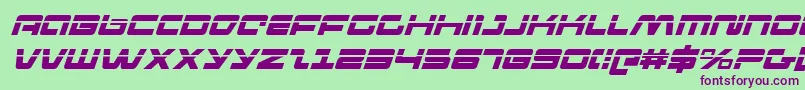Шрифт PulseRifleLaserItalic – фиолетовые шрифты на зелёном фоне