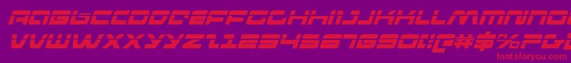 Шрифт PulseRifleLaserItalic – красные шрифты на фиолетовом фоне