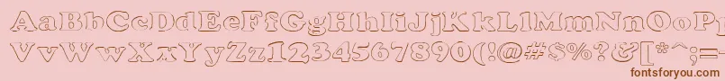 RockletterTransparent Font – Brown Fonts on Pink Background