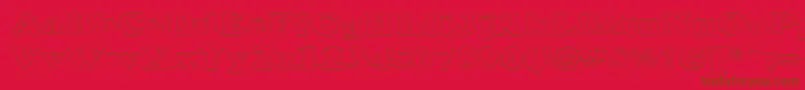 RockletterTransparent Font – Brown Fonts on Red Background