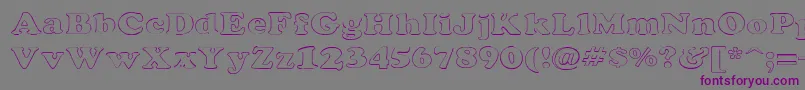 RockletterTransparent Font – Purple Fonts on Gray Background