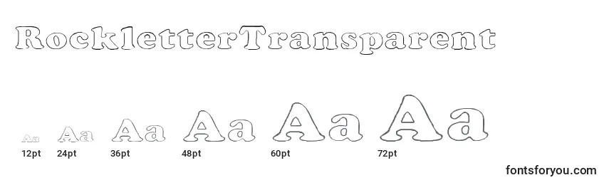 RockletterTransparent Font Sizes