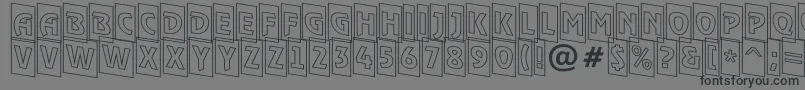 Шрифт ARewindertitulcmotldn – чёрные шрифты на сером фоне