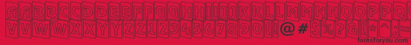 ARewindertitulcmotldn Font – Black Fonts on Red Background