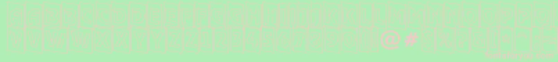 ARewindertitulcmotldn Font – Pink Fonts on Green Background