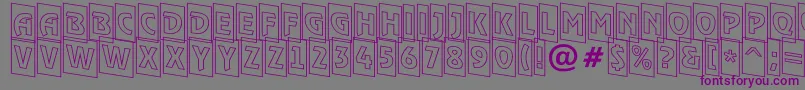 ARewindertitulcmotldn-Schriftart – Violette Schriften auf grauem Hintergrund