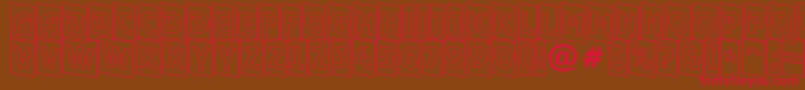 ARewindertitulcmotldn Font – Red Fonts on Brown Background