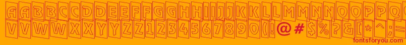 ARewindertitulcmotldn Font – Red Fonts on Orange Background