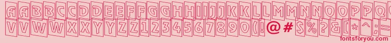 ARewindertitulcmotldn Font – Red Fonts on Pink Background