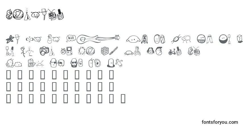 Schriftart Tombats – Alphabet, Zahlen, spezielle Symbole