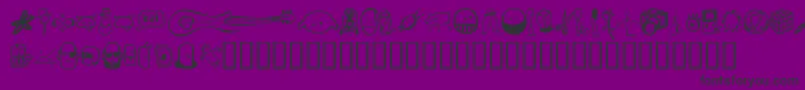 フォントTombats – 紫の背景に黒い文字