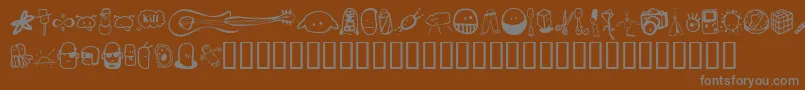 Tombats Font – Gray Fonts on Brown Background