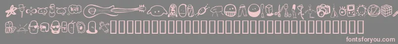 フォントTombats – 灰色の背景にピンクのフォント