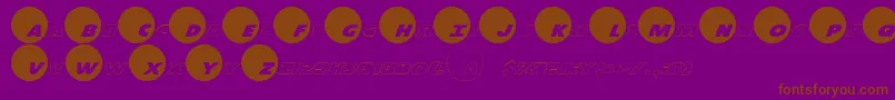 Dotcmrp Font – Brown Fonts on Purple Background