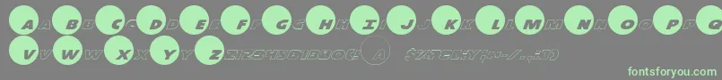 Dotcmrp Font – Green Fonts on Gray Background