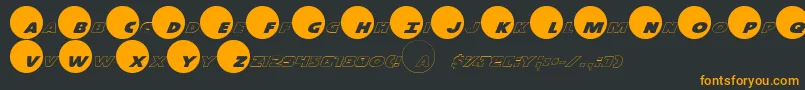Dotcmrp Font – Orange Fonts on Black Background