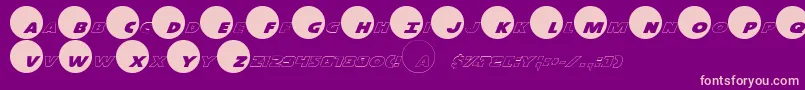 Dotcmrp Font – Pink Fonts on Purple Background