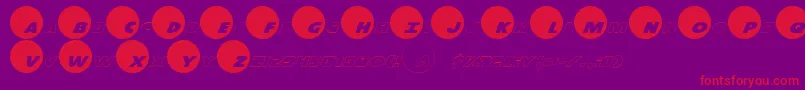 Dotcmrp Font – Red Fonts on Purple Background