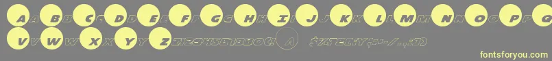 Dotcmrp Font – Yellow Fonts on Gray Background