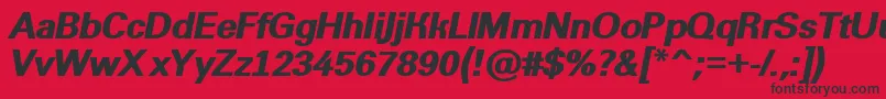 AGroticextraboldItalic Font – Black Fonts on Red Background