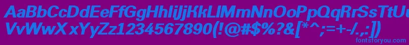 AGroticextraboldItalic Font – Blue Fonts on Purple Background