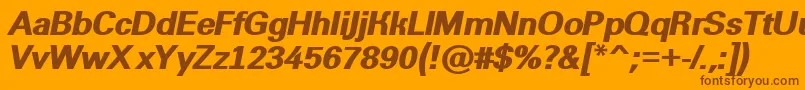 AGroticextraboldItalic Font – Brown Fonts on Orange Background