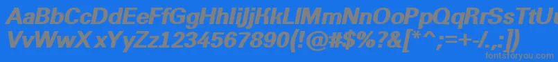 AGroticextraboldItalic Font – Gray Fonts on Blue Background