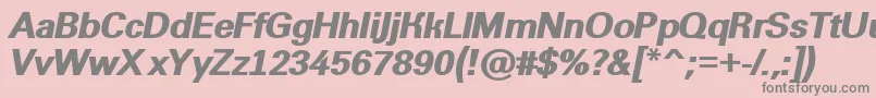 AGroticextraboldItalic Font – Gray Fonts on Pink Background