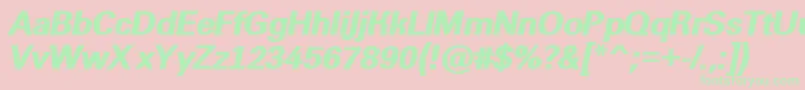 AGroticextraboldItalic Font – Green Fonts on Pink Background