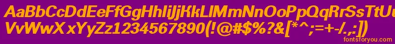 AGroticextraboldItalic Font – Orange Fonts on Purple Background