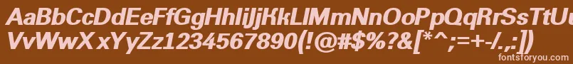 AGroticextraboldItalic Font – Pink Fonts on Brown Background