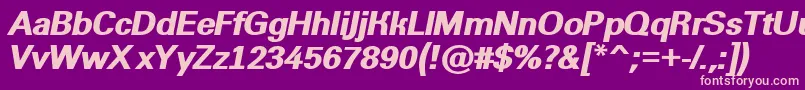 AGroticextraboldItalic Font – Pink Fonts on Purple Background