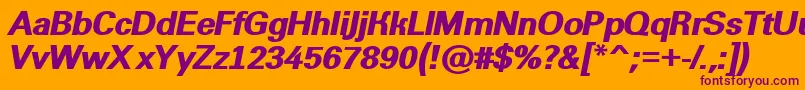 AGroticextraboldItalic Font – Purple Fonts on Orange Background