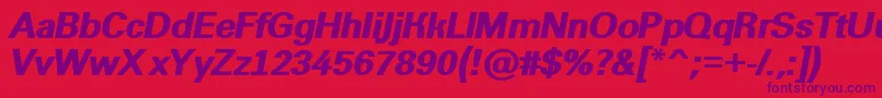 AGroticextraboldItalic Font – Purple Fonts on Red Background