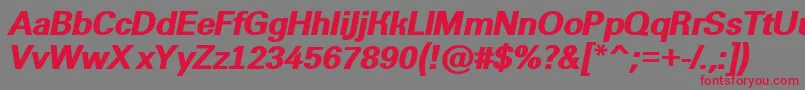 AGroticextraboldItalic Font – Red Fonts on Gray Background