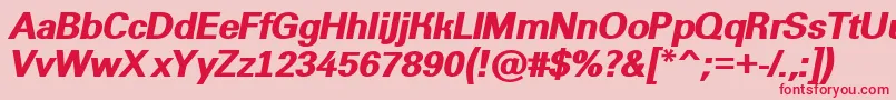 AGroticextraboldItalic Font – Red Fonts on Pink Background