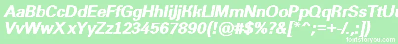 AGroticextraboldItalic Font – White Fonts on Green Background