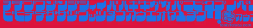 Frigkat Font – Blue Fonts on Red Background