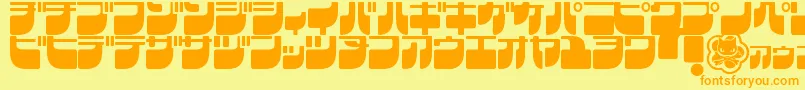 Frigkat Font – Orange Fonts on Yellow Background