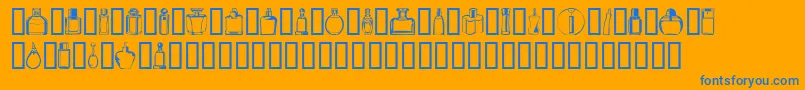 Boten4 Font – Blue Fonts on Orange Background