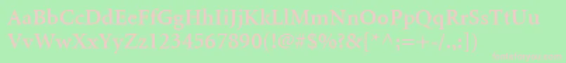 MinionLtSemibold Font – Pink Fonts on Green Background