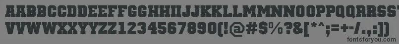 Шрифт TeamMtBold – чёрные шрифты на сером фоне