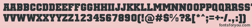 TeamMtBold Font – Black Fonts on Pink Background