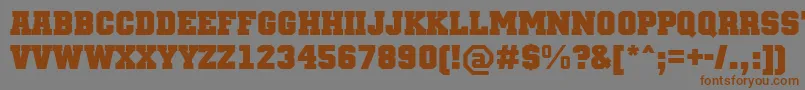 TeamMtBold Font – Brown Fonts on Gray Background