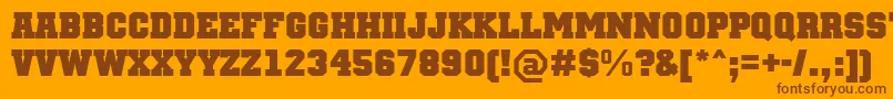 TeamMtBold Font – Brown Fonts on Orange Background