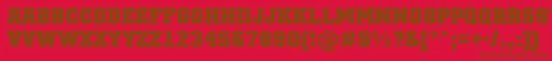 TeamMtBold Font – Brown Fonts on Red Background