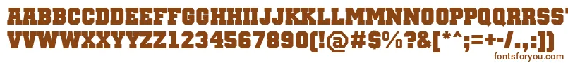 Шрифт TeamMtBold – коричневые шрифты на белом фоне