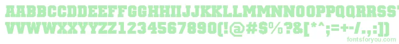 TeamMtBold Font – Green Fonts on White Background