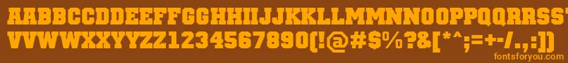 TeamMtBold Font – Orange Fonts on Brown Background